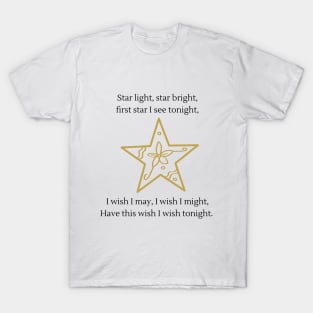 Star light star bright nursery rhyme T-Shirt